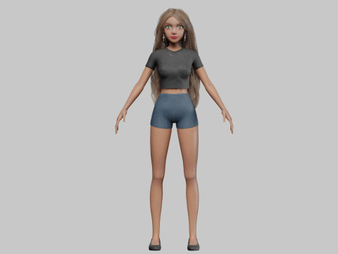 Pretty Standard Woman V32413 3D 模型