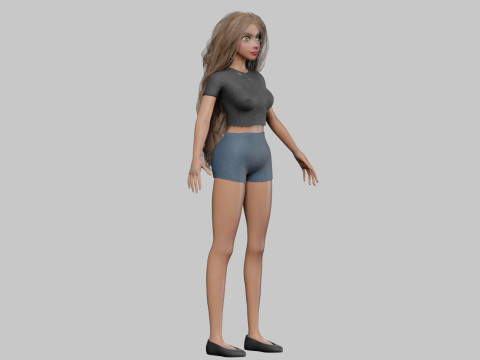 Pretty Standard Woman V32413 3D 模型