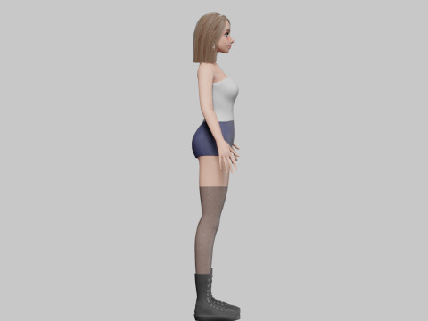 Pretty stylized woman V29141 3D Model