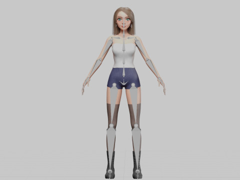 Pretty stylized woman V29141 3D Model