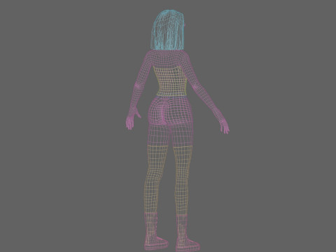 Pretty stylized woman V29141 3D Model