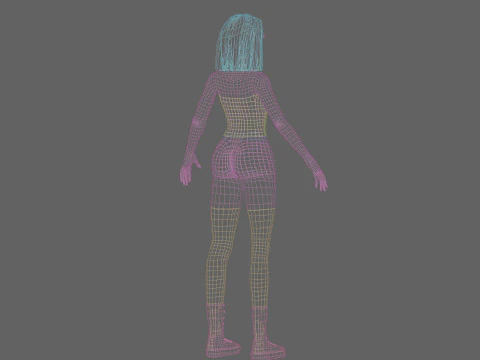 Pretty stylized woman V29141 3D Model