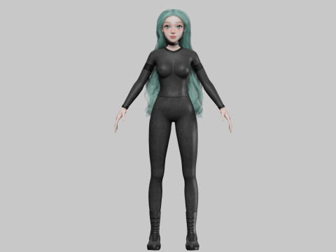 Pretty teen Woman V22191 Modello 3D