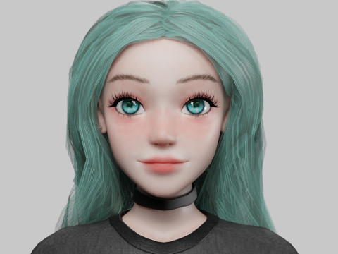Pretty teen Woman V22191 Modello 3D
