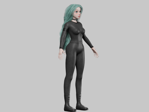 Pretty teen Woman V22191 Modello 3D