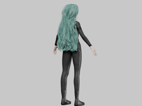 Pretty teen Woman V22191 Modello 3D