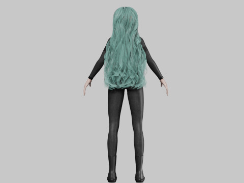 Pretty teen Woman V22191 Modello 3D