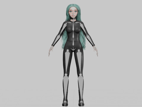 Pretty teen Woman V22191 Modello 3D