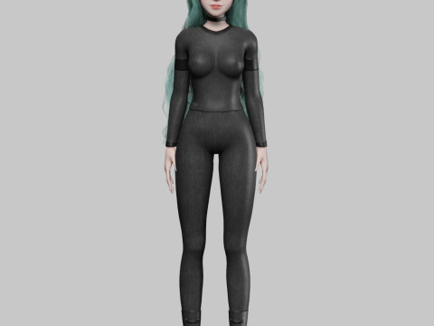 Pretty teen Woman V22191 Modello 3D