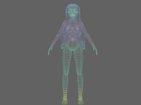 Pretty teen Woman V22191 Modello 3D