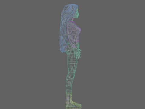 Pretty teen Woman V22191 Modello 3D