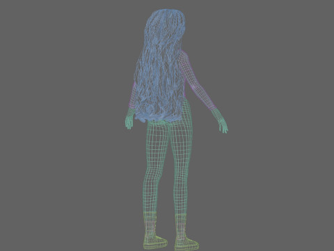Pretty teen Woman V22191 Modello 3D