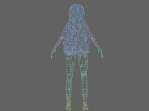 Pretty teen Woman V22191 Modello 3D