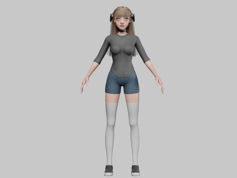 Pretty Young woman V36505 3D Model