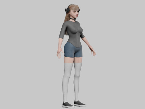 Pretty Young woman V36505 3D Model