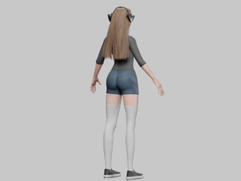 Pretty Young woman V36505 3D Model