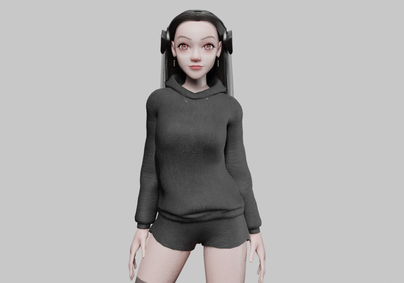 Standard Basic Woman V34236 Model 3D .c4d .max .obj .3ds .fbx .stl .blend 
