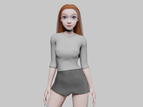 Standard cute Woman V41359 3D मॉडल