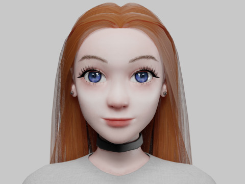 Standard cute Woman V41359 Modèle 3D