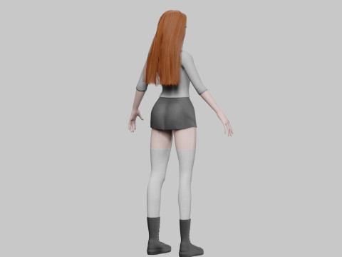 Standard cute Woman V41359 Modèle 3D