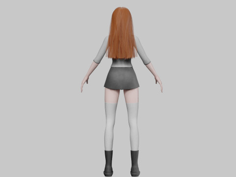 Standard cute Woman V41359 Modèle 3D