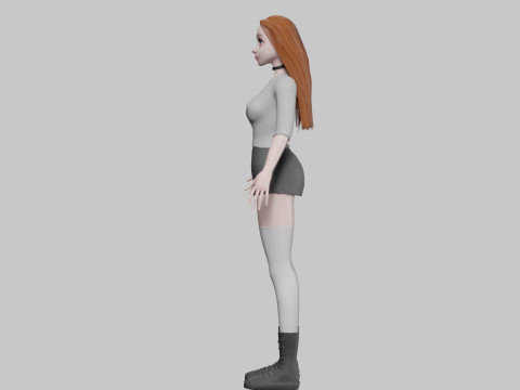 Standard cute Woman V41359 Modèle 3D