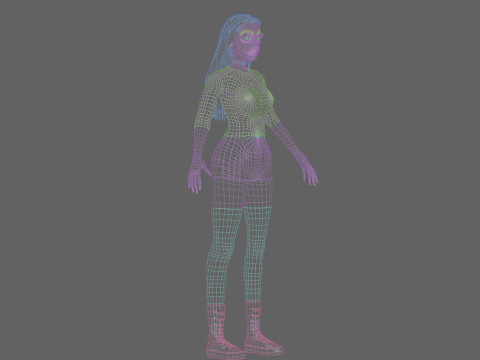 Standard cute Woman V41359 Modèle 3D