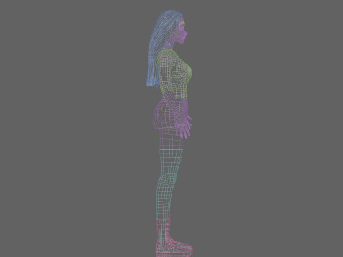Standard cute Woman V41359 Modèle 3D