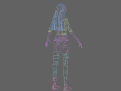 Standard cute Woman V41359 Modèle 3D