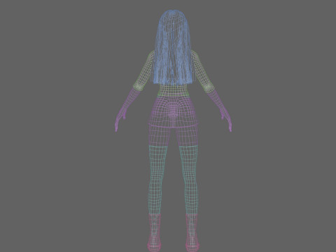 Standard cute Woman V41359 Modèle 3D