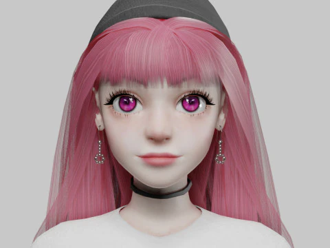 Sweet cute Woman V34176 3D Model