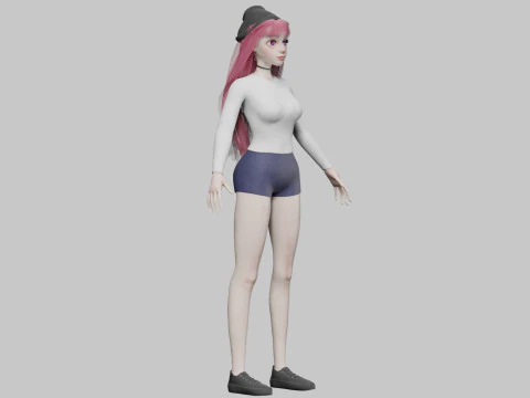 Sweet cute Woman V34176 3D Model