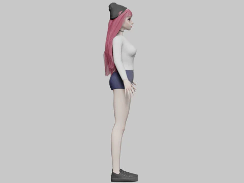 Sweet cute Woman V34176 3D Model