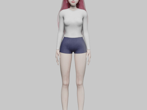 Sweet cute Woman V34176 Modèle 3D
