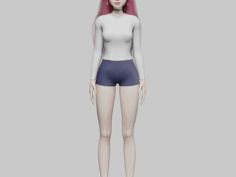 Sweet cute Woman V34176 3D Model