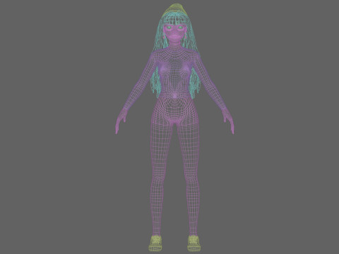 Sweet cute Woman V34176 Modèle 3D