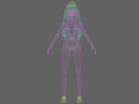 Sweet cute Woman V34176 3D Model