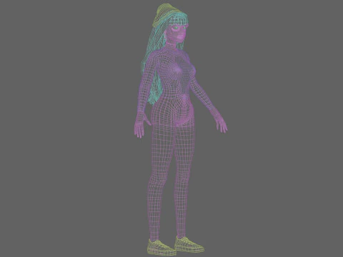 Sweet cute Woman V34176 3D Model