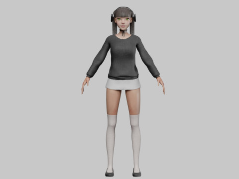 Sweet Pretty Woman V23828 3D Model