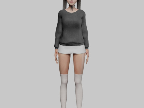 Sweet Pretty Woman V23828 3D Model