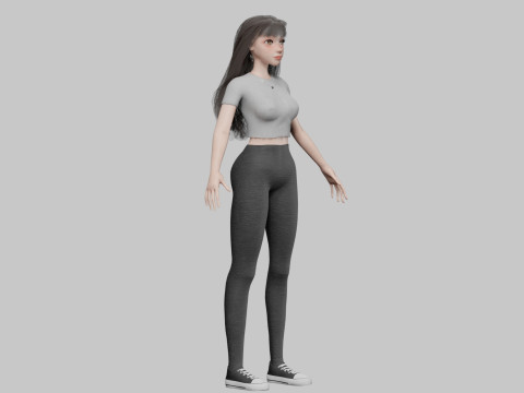 Teen cute Woman V34844 3D मॉडल