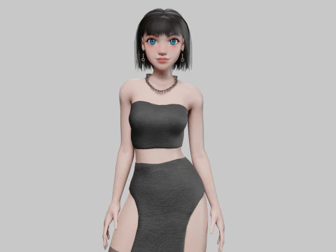 Teen Pretty Woman V29302 3D Model