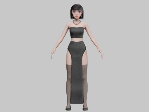 Teen Pretty Woman V29302 3D Model