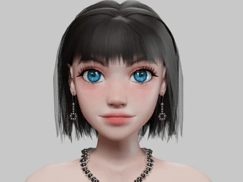 Teen Pretty Woman V29302 3D Model