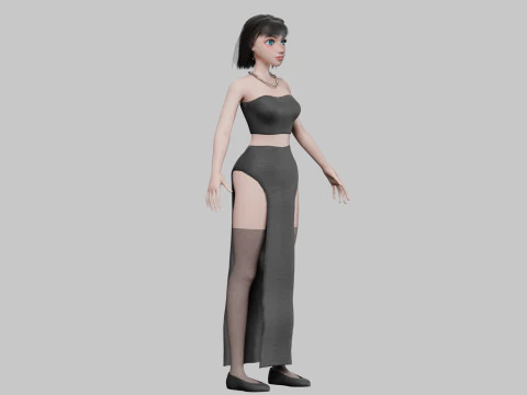 Teen Pretty Woman V29302 3D Model