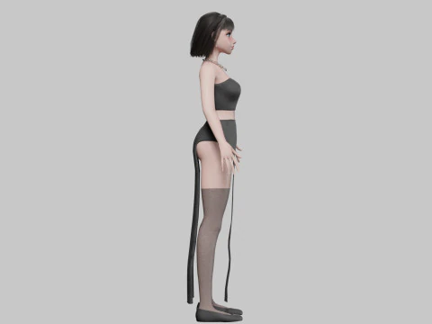 Teen Pretty Woman V29302 3D Model
