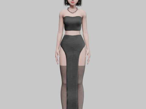 Teen Pretty Woman V29302 3D Model