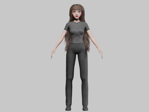 Young cute Woman V40575 3Dモデル
