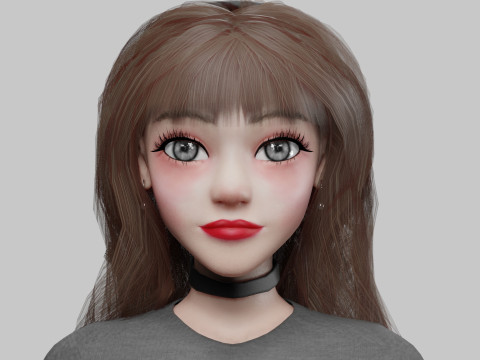 Young cute Woman V40575 3Dモデル