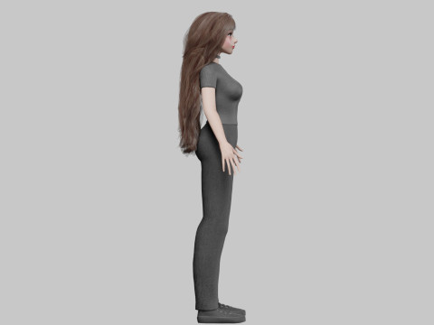 Young cute Woman V40575 3Dモデル